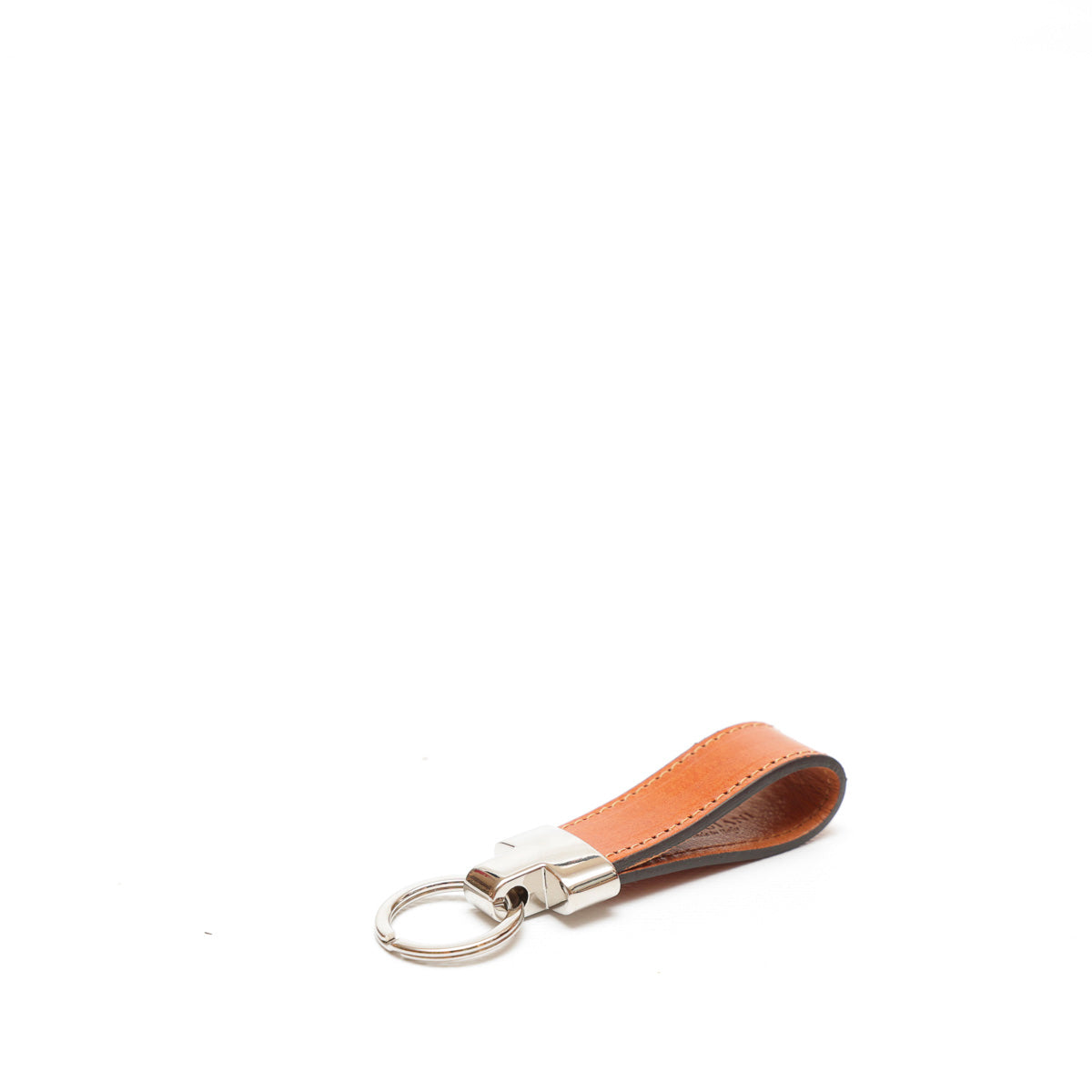 Brown leather key ring