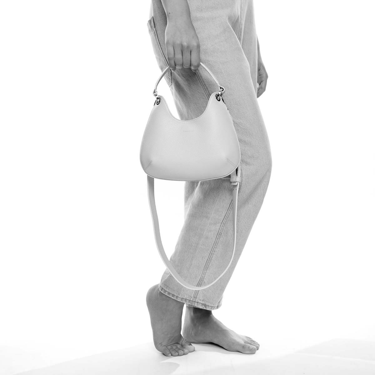 Mini Lou - borsa da donna in pelle marrone scuro, modello a mano con tracolla by Pianigiani
