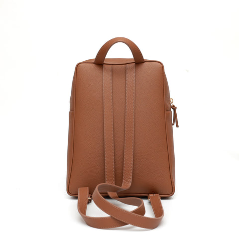 Zaino in pelle tortora