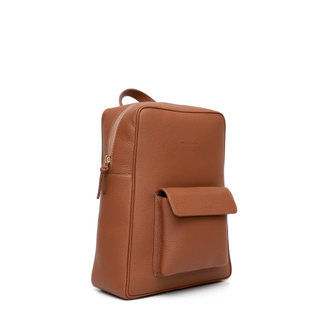 Zaino in pelle tortora