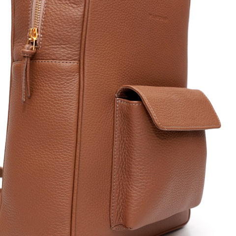 Zaino in pelle tortora