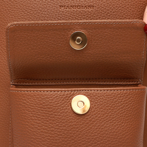 Zaino in pelle tortora