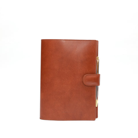 Agenda grande in pelle marrone