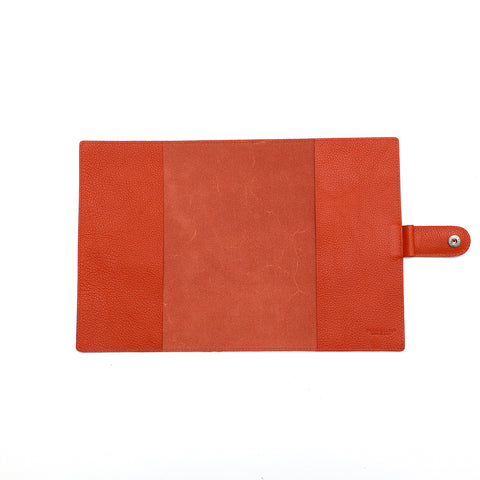 Agenda grande in pelle arancio