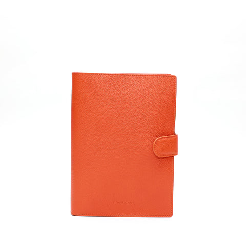 Agenda grande in pelle arancio