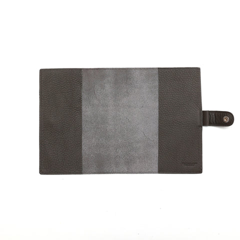 Agenda grande in pelle grigia