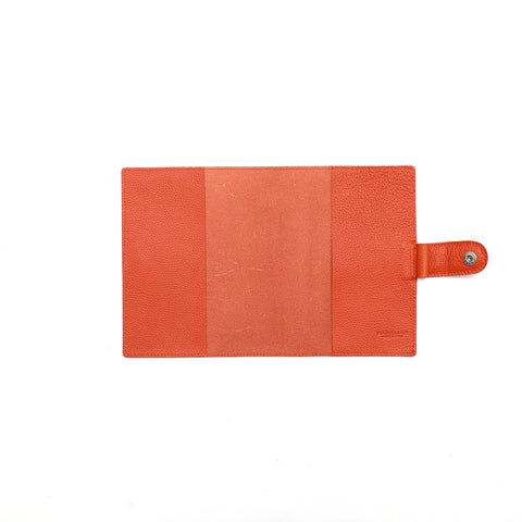 Agenda media in pelle arancio