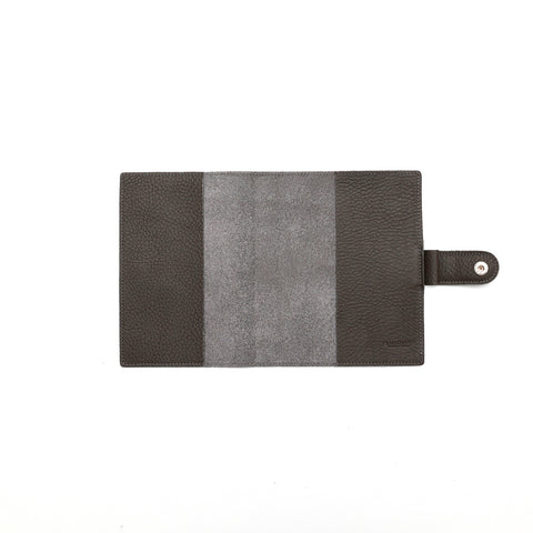 Agenda media in pelle grigia