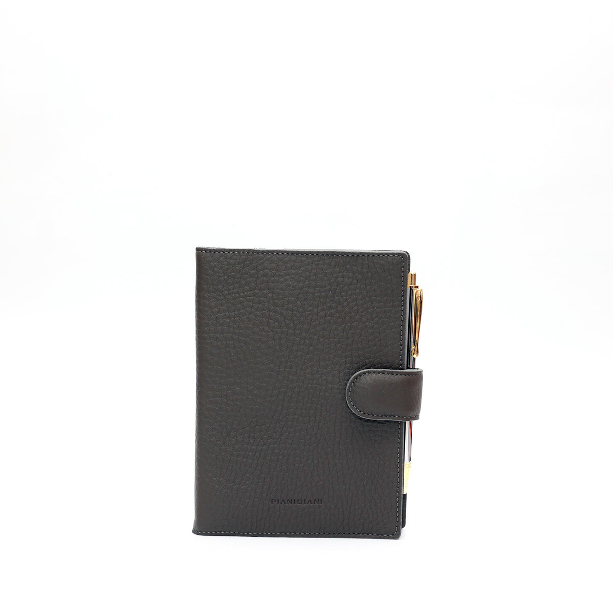 Agenda media in pelle grigia