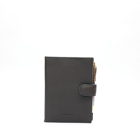 Agenda media in pelle grigia