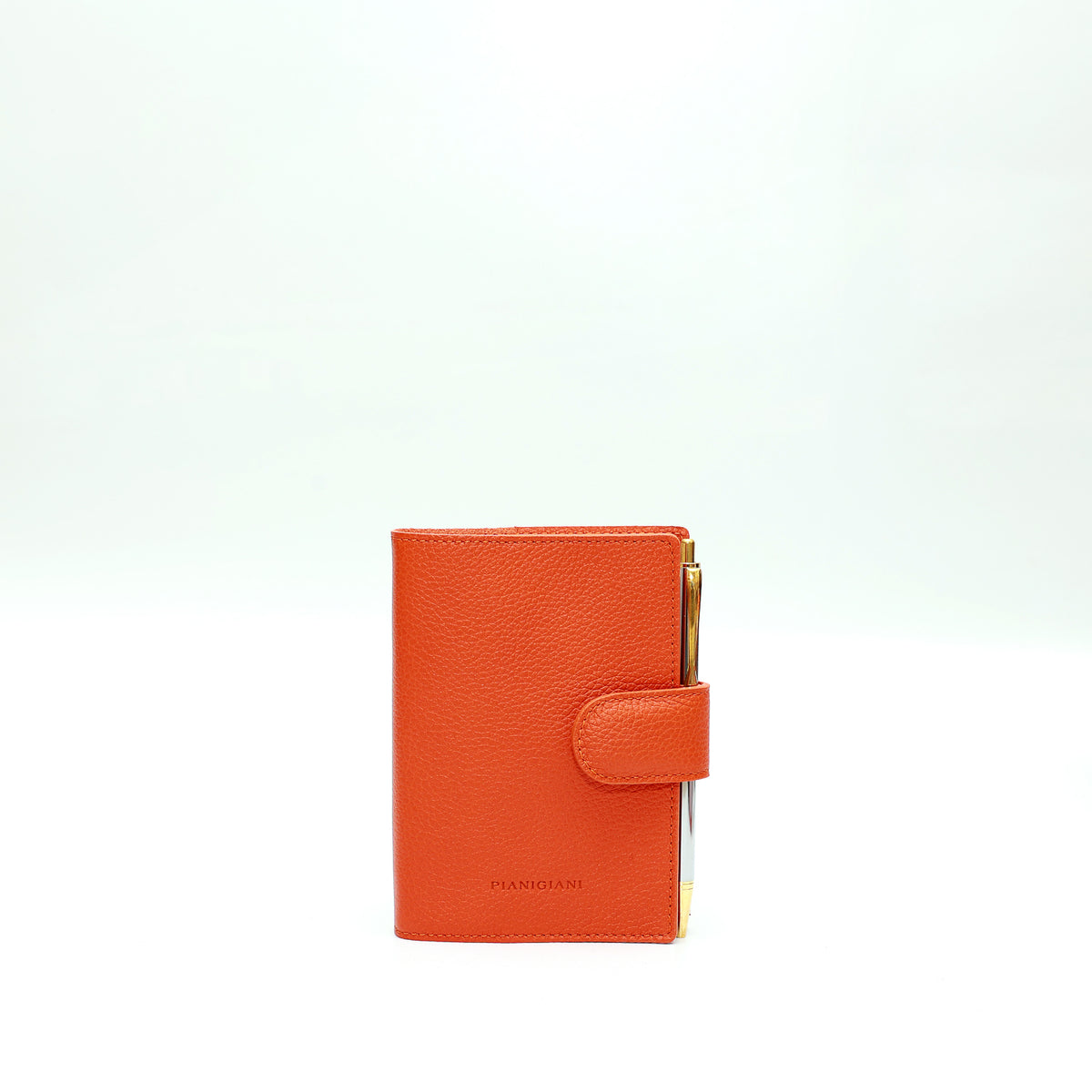 Agenda piccola in pelle arancio