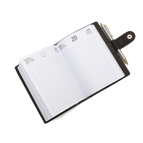 Agenda piccola in pelle grigia