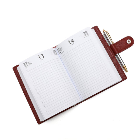 Agenda piccola in pelle mosto