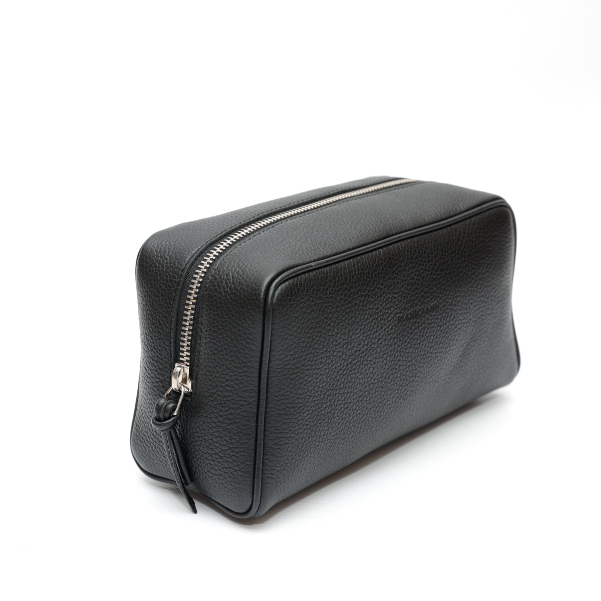 Ball grande  in pelle martellata nera, pochette da viaggio e per uso quotidiano, realizzata da Pianigiani Bags.