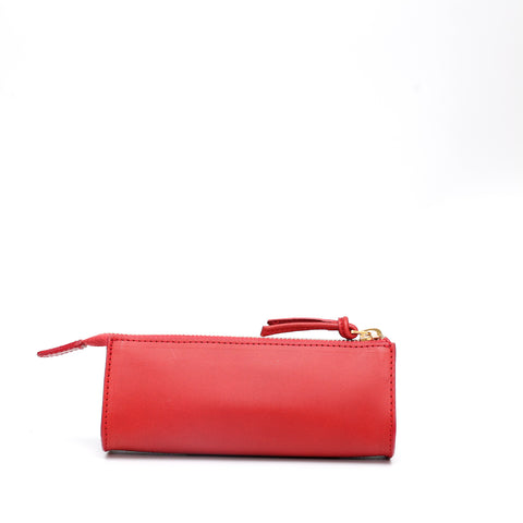 Beauty in pelle liscia rossa,prodotta da Pianigiani Bags.