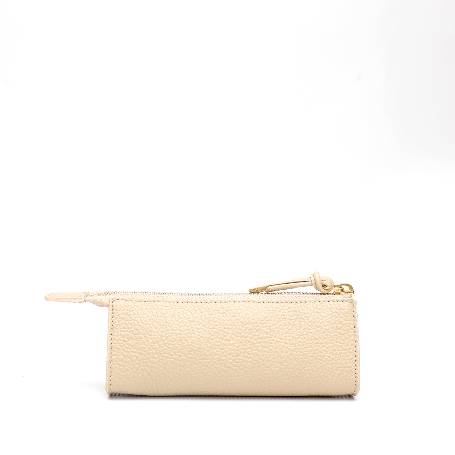 Beauty in pelle martellata beige, prodotta da Pianigiani Bags.