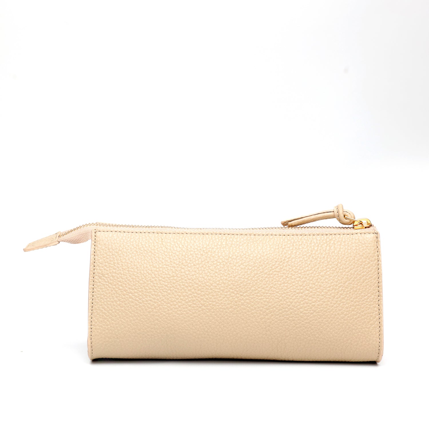 Beauty in pelle martellata beige, prodotta da Pianigiani Bags.