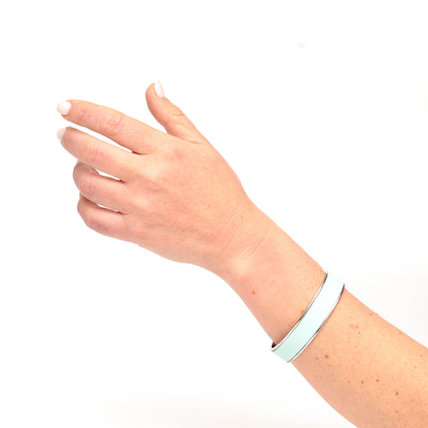 Bracciale rigido acquamarina