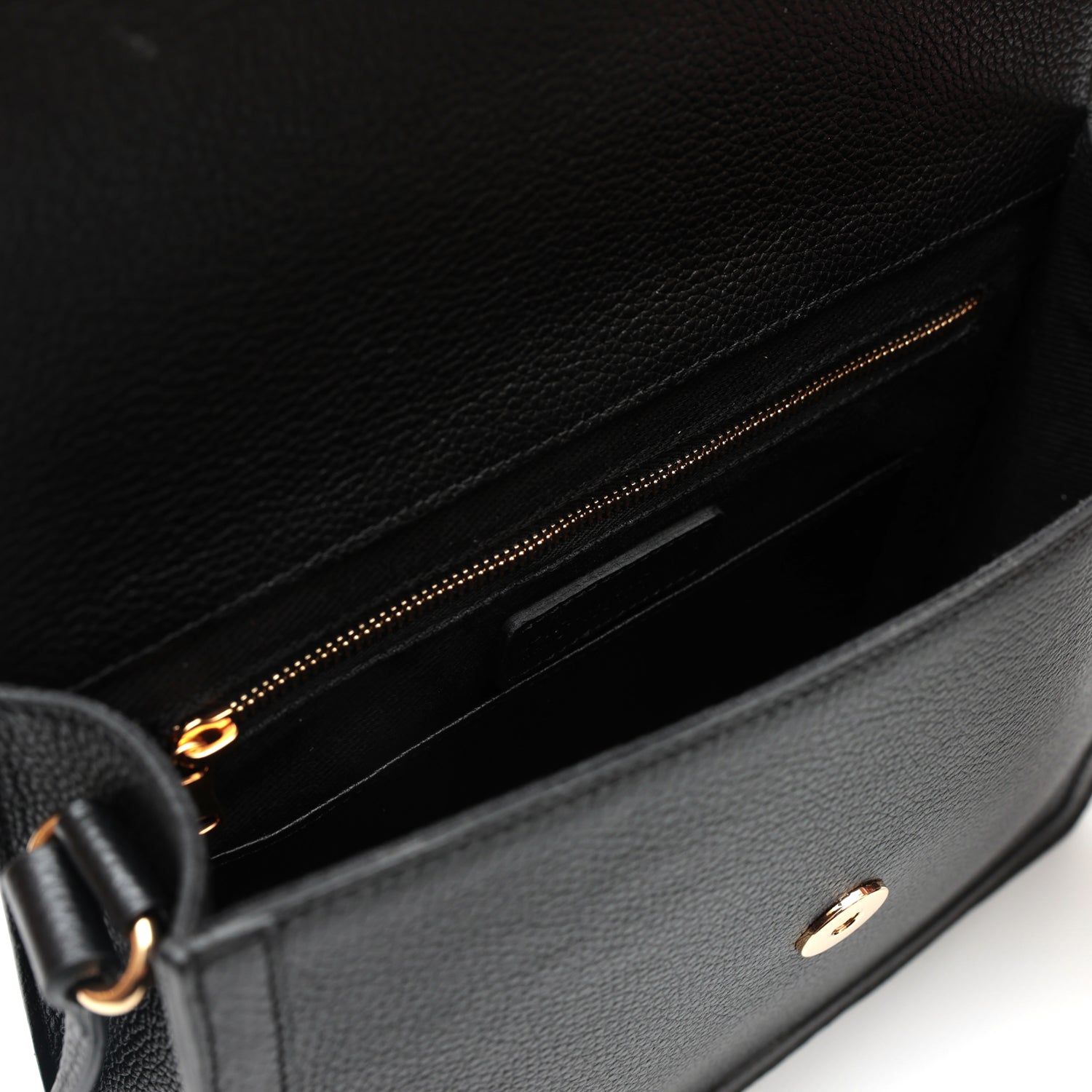 Cara bag grande, borsa da donna a tracolla in pelle martellata nera, prodotta da Pianigiani Bags.