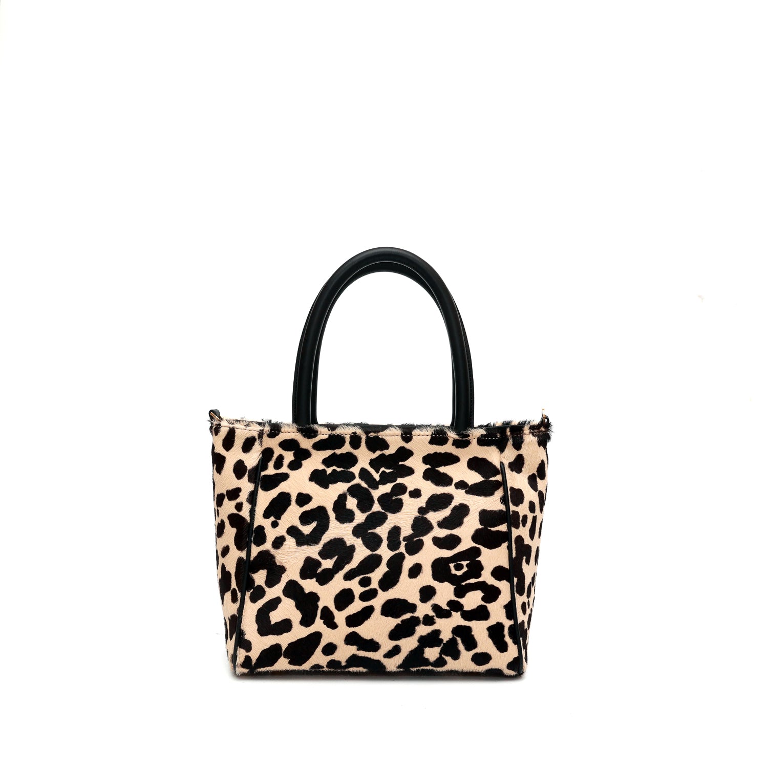 Charlotte piccola, borsa in pelle maculata con lacci a mano e tracolla removibile, prodotta da Pianigiani Bags.