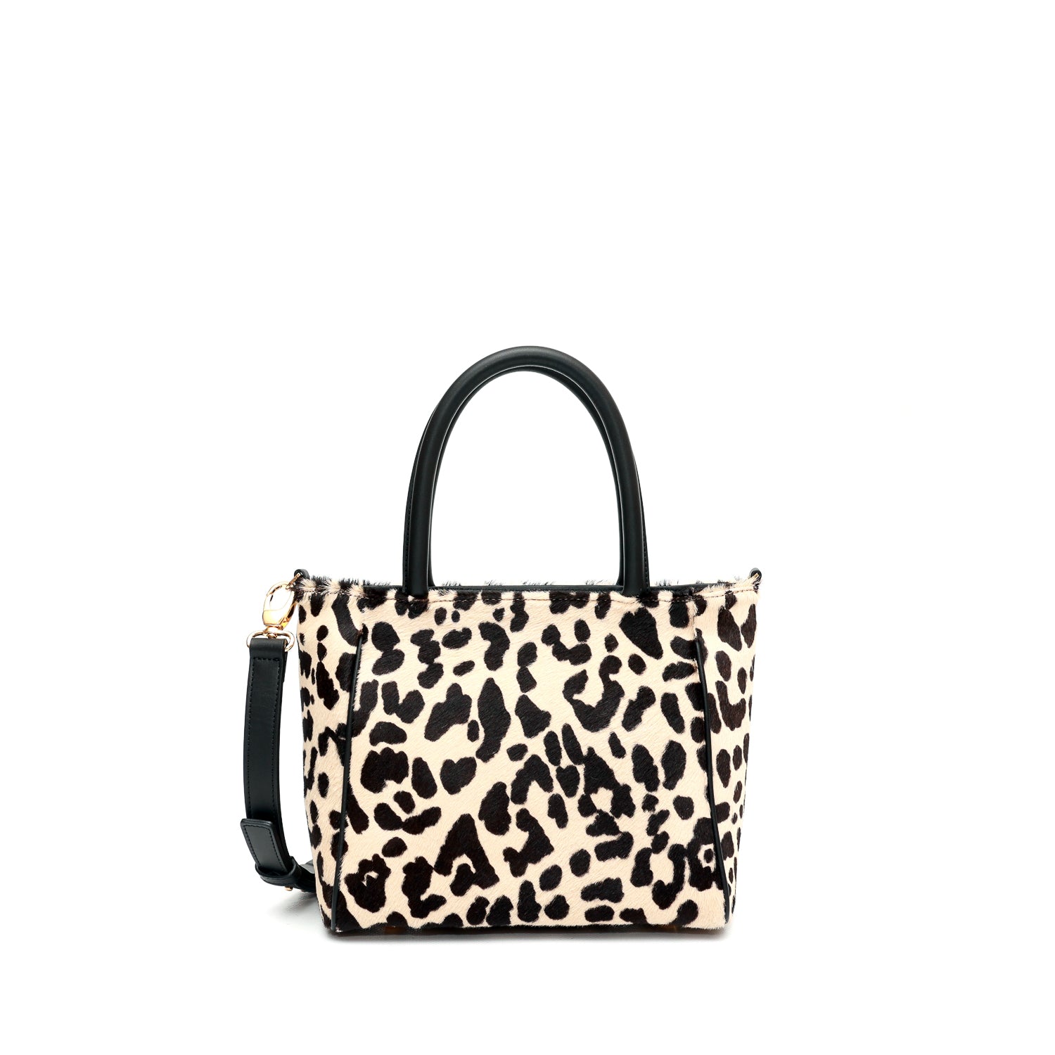 Charlotte piccola, borsa in pelle maculata con lacci a mano e tracolla removibile, prodotta da Pianigiani Bags.