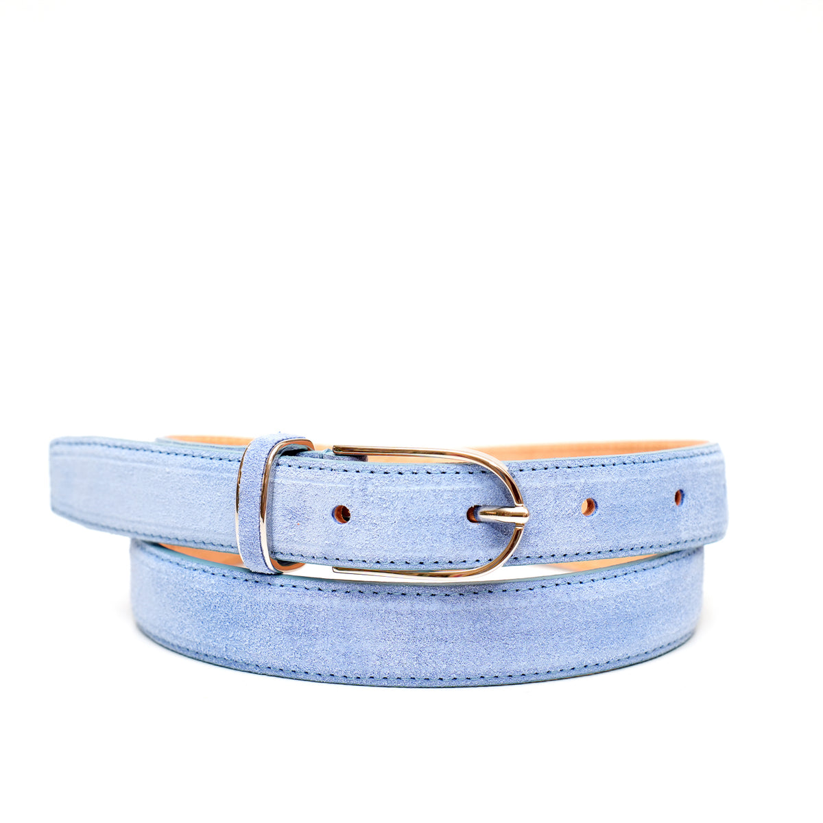 Cintura da donna in pelle scamosciata color lavanda