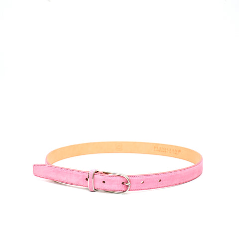 Cintura da donna in pelle scamosciata color rosa
