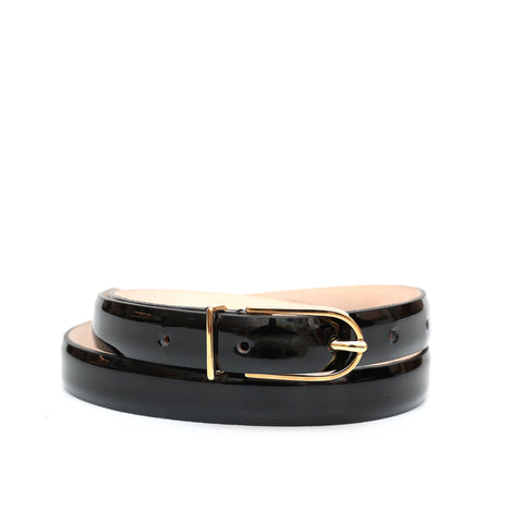 Cintura in vernice nera prodotta da Pianigiani bags