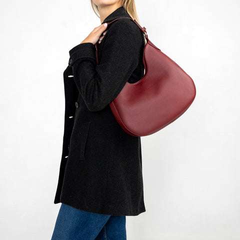 Cloe bag small in burgundy leather