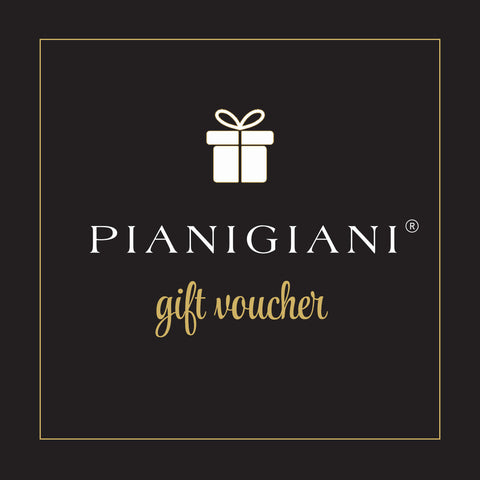 Buono regalo emesso da Pianigiani utilizzabile sul sito pianigianibags.com e presso i negozi Pianigiani.