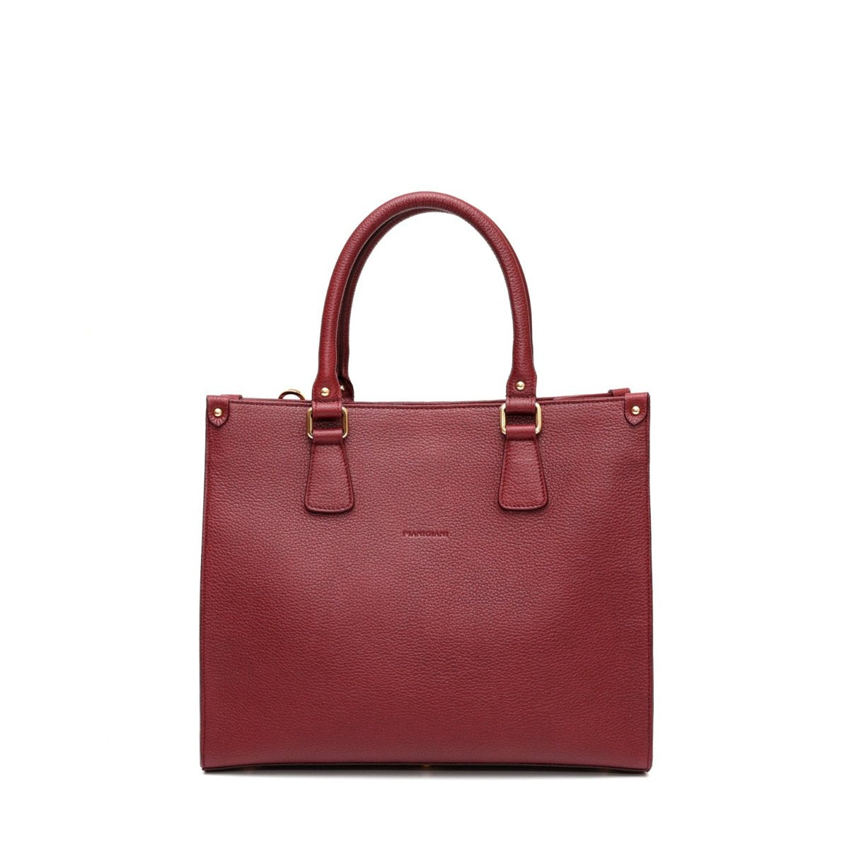 Lady bag S, borsa da donna a mano con tracolla in pelle martellata mosto, realizzata da Pianigiani Bags.