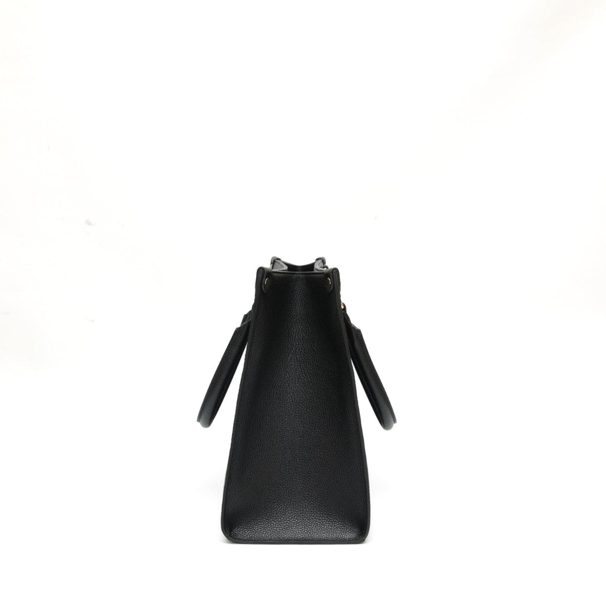 Lady bag S, borsa da donna a mano con tracolla in pelle martellata nera, realizzata da Pianigiani Bags.