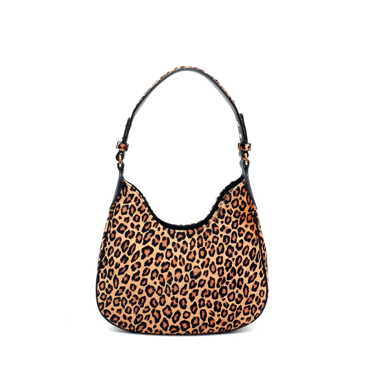 Mini Cloe, borsa in pelle maculata con laccio a spalla, prodotta da Pianigiani Bags.