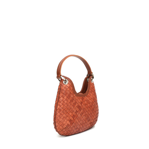Mini Lou in brown leather