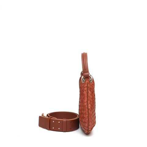 Mini Lou in brown leather