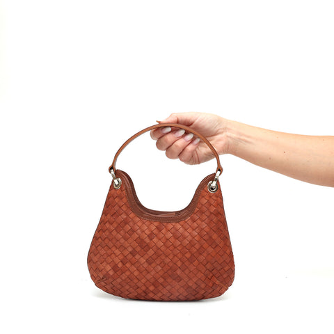 Mini Lou in brown leather