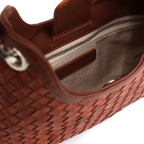 Mini Lou in brown leather