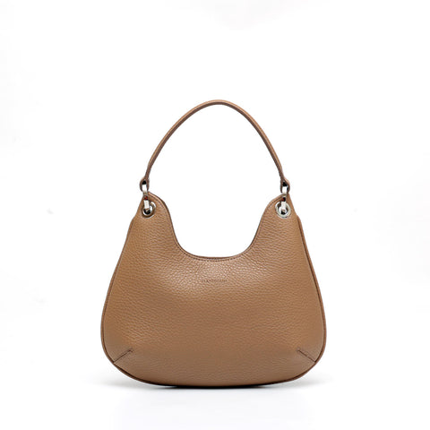 Mini  Lou bag - borsa da donna in pelle taupe, modello a mano con tracolla by Pianigiani