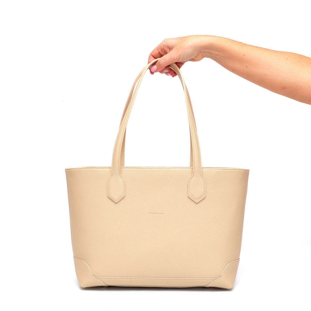 My bag piccola, borsa da donna in pelle beige, Pianigiani