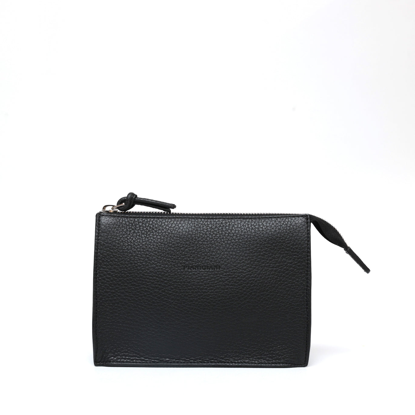 Borsa Da Uomo In Pelle Nero Con Tracolla E Cinturino Da Polso - Piccola E Compatta