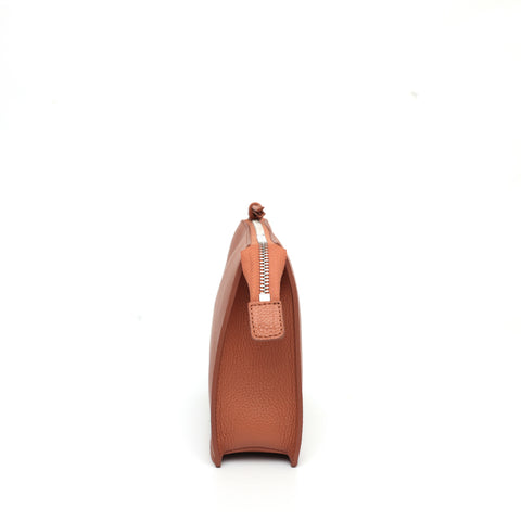 Pocket media in pelle caramello