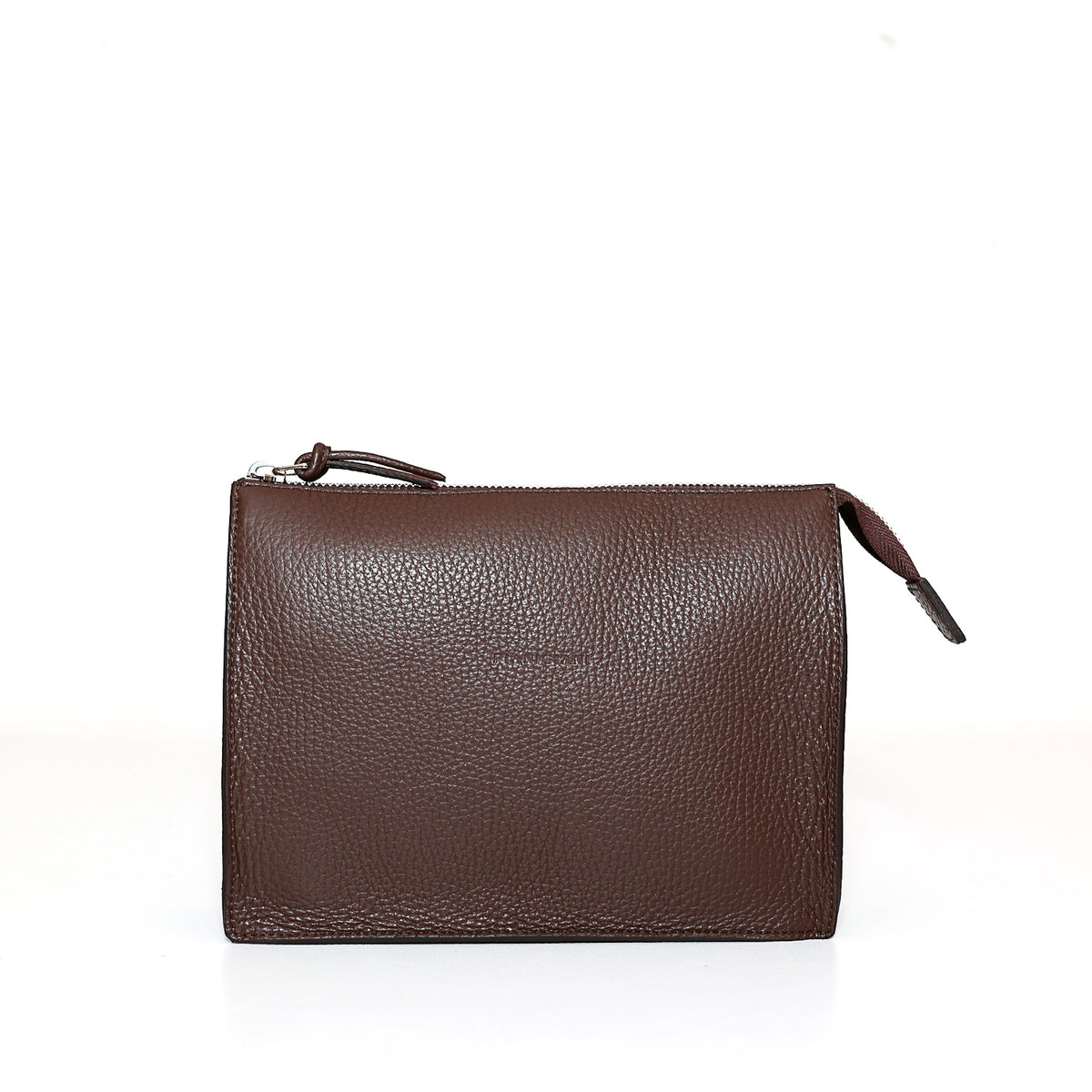 Pocket media in pelle martellata tabacco pochette da viaggio e per uso quotidiano, realizzata da Pianigiani Bags.