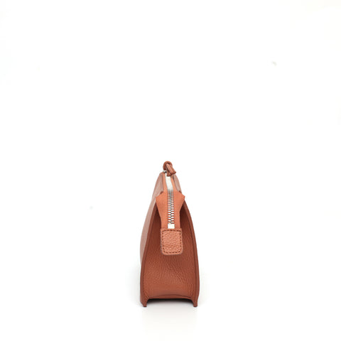 Pocket piccola in pelle caramello