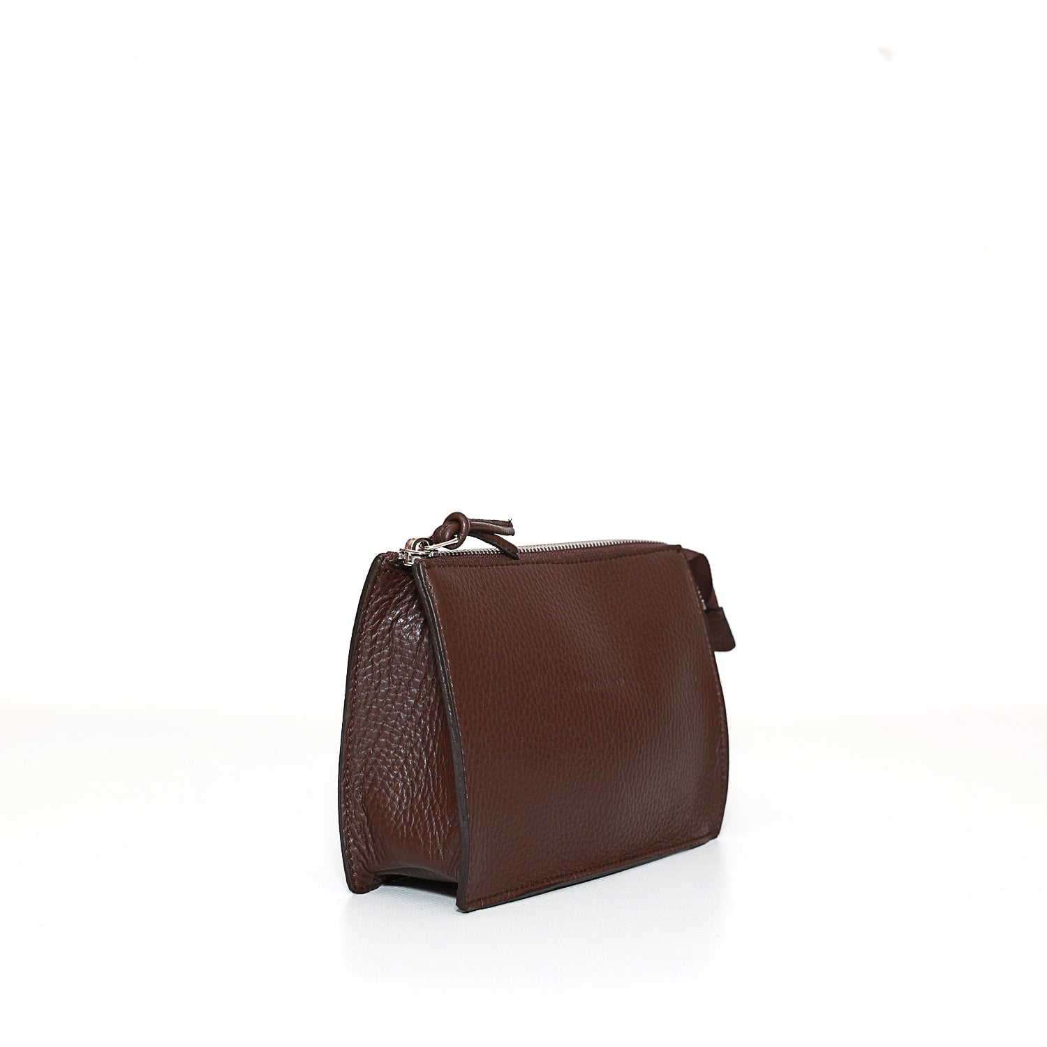 Pocket piccola in pelle martellata tabacco pochette da viaggio e per uso quotidiano, realizzata da Pianigiani Bags.