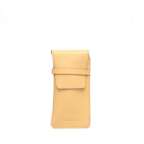 Custodia per occhiali in pelle burro