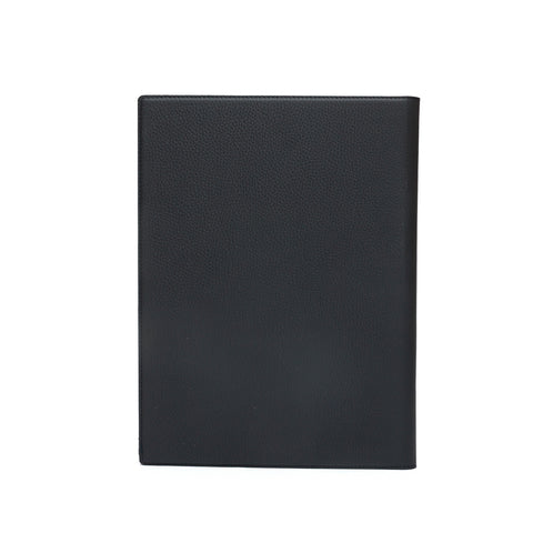 Portablocco formato A4 in pelle martellata blu. Prodotto a mano da Pianigiani bags