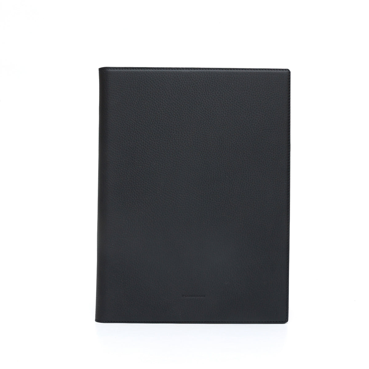 Portablocco formato A4 in pelle martellata blu. Prodotto a mano da Pianigiani bags