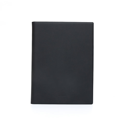 Portablocco formato A4 in pelle martellata blu. Prodotto a mano da Pianigiani bags