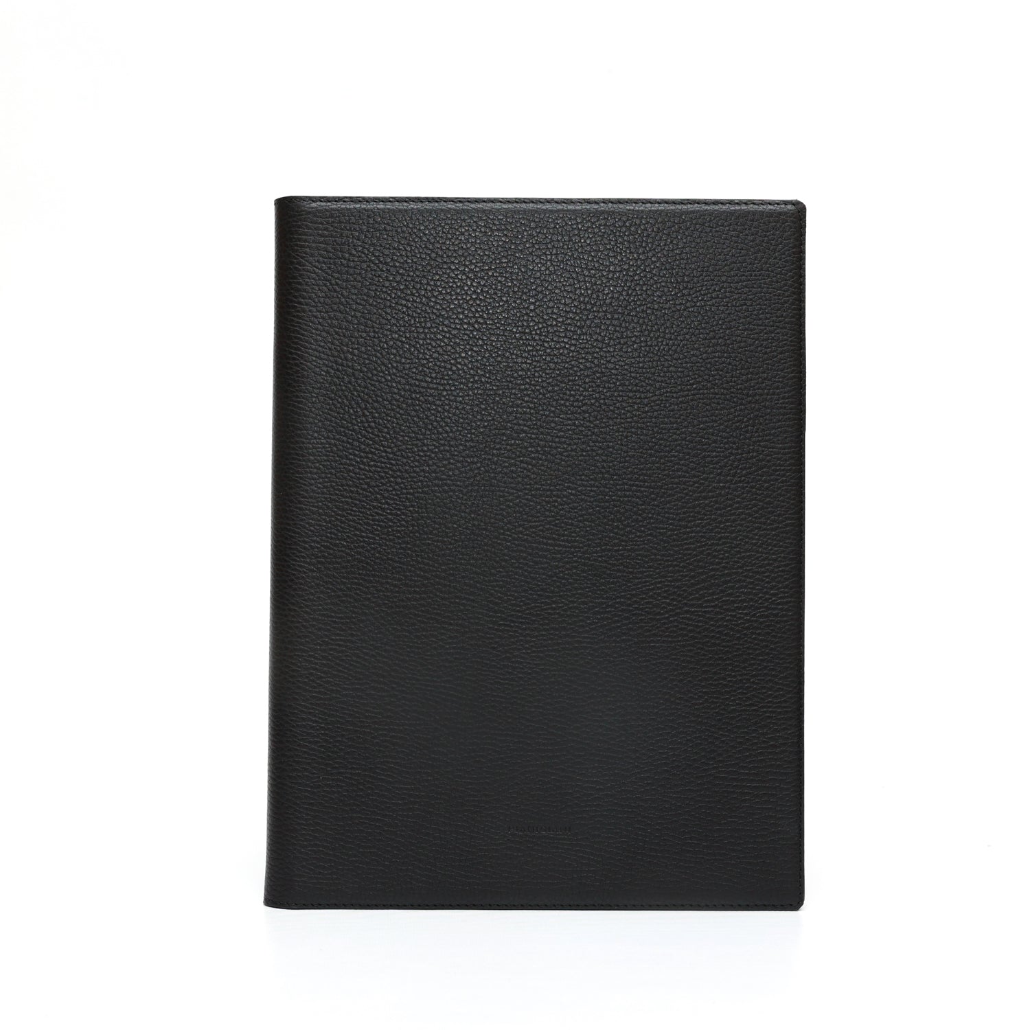 Portablocco formato A4 in pelle martellata nero. Prodotto a mano da Pianigiani bags