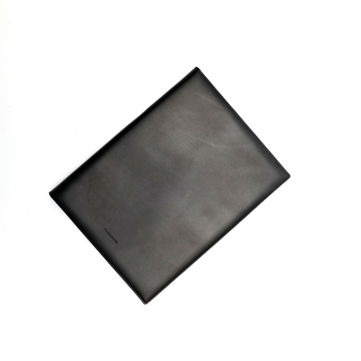 Portablocco formato A4 in pelle liscia nera. Prodotto a mano da Pianigiani bags